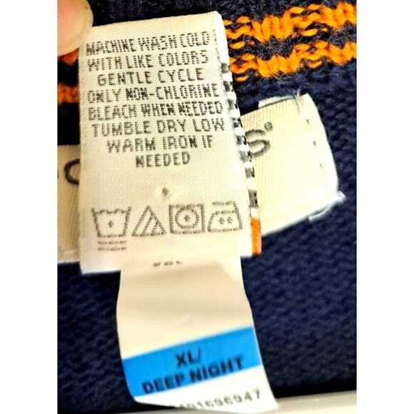 Dockers Men's Pullover 1/4 Zip 100% Cotton Long Sleeve Navy Sweater - Picture 7 of 8